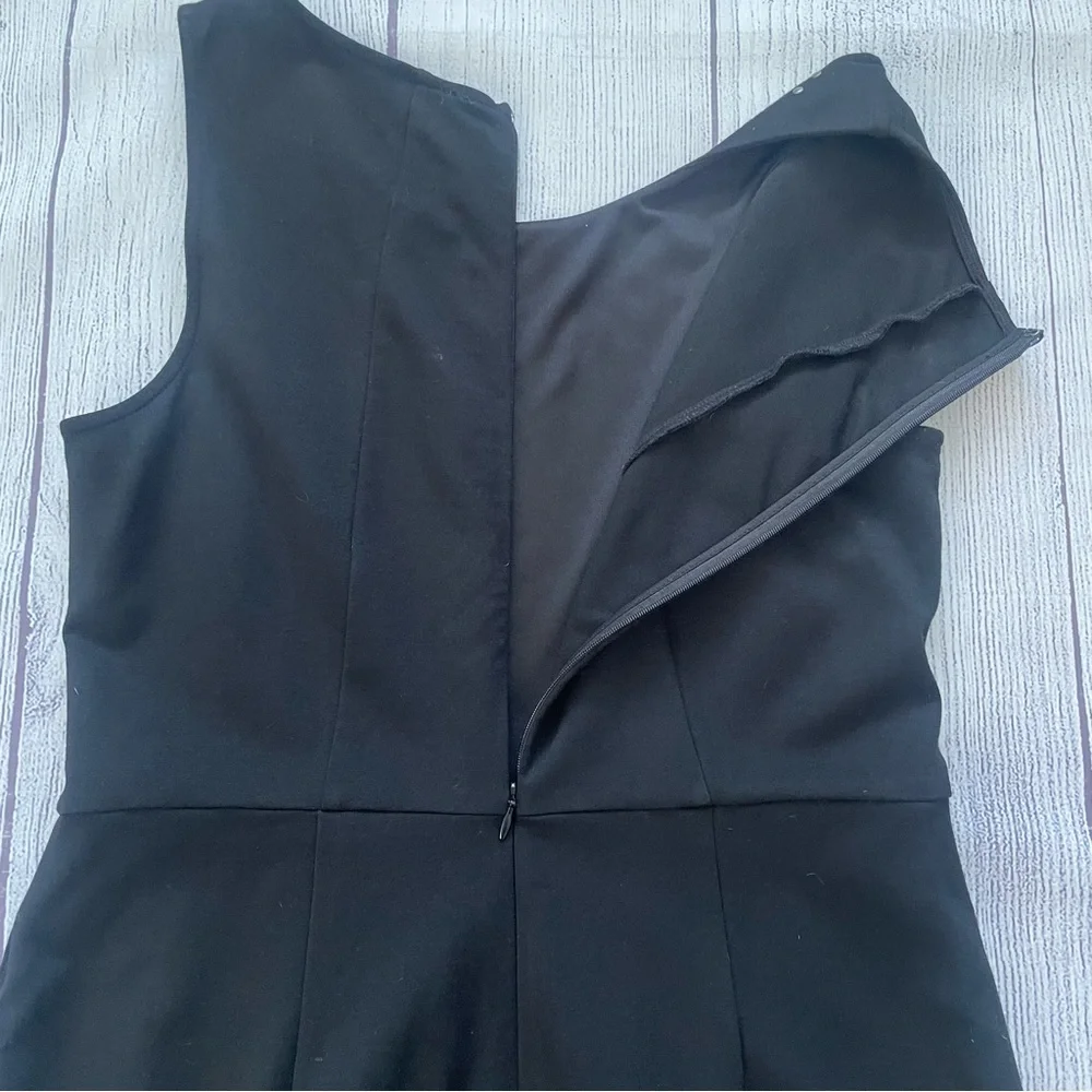 DKNY Little Black Sleeveless Dress with Silver Metal Detail Size 8